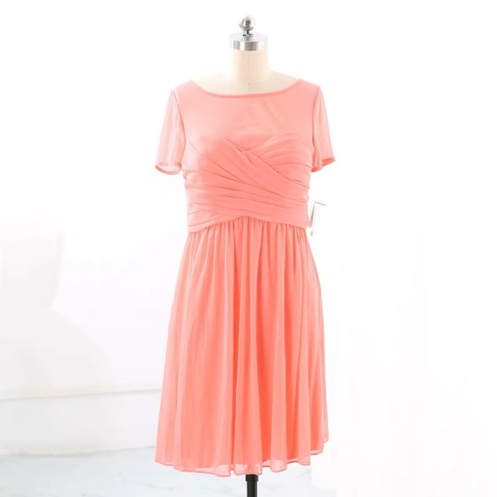 Pre-order of David’s bridal bridesmaid dresses in different and sizes.